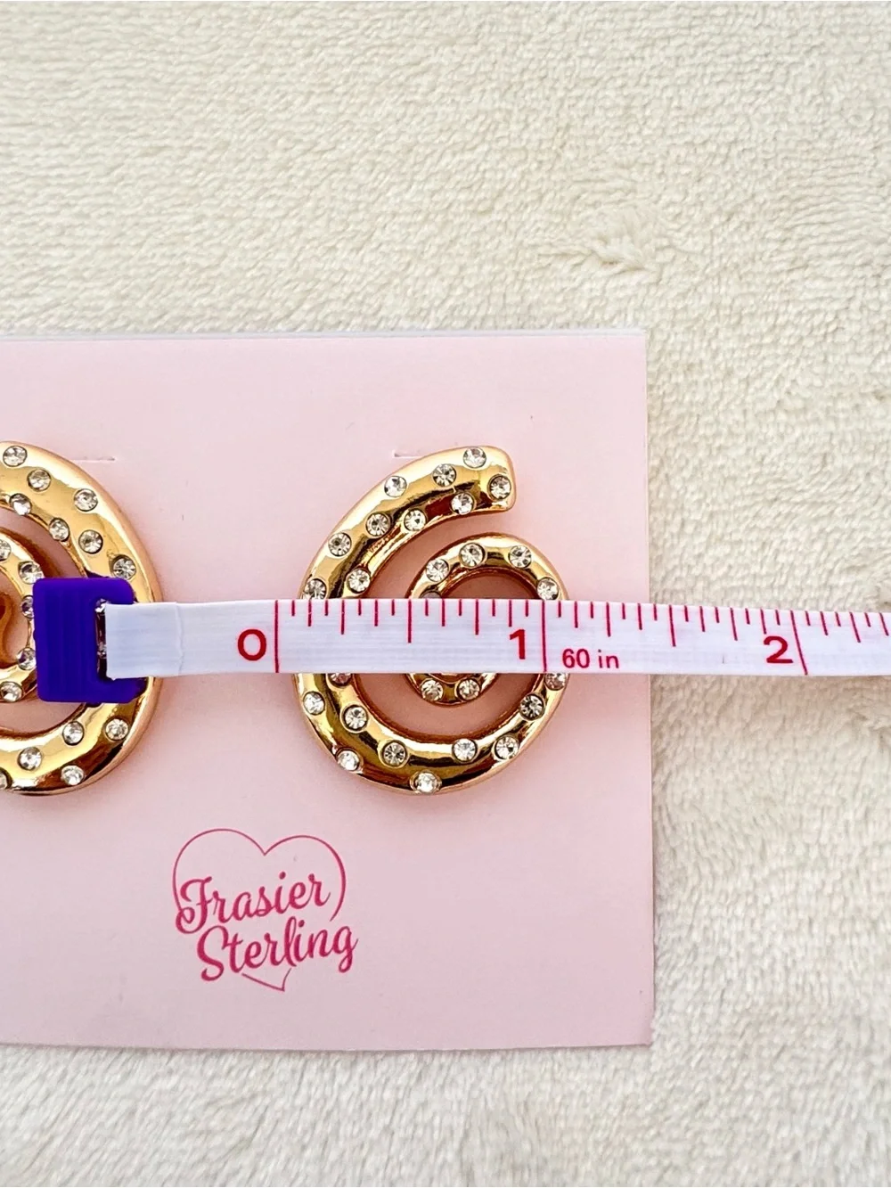Frasier Sterling 14K Gold Plated Swirl Statement Stud Earrings w/ Cubic Zirconia